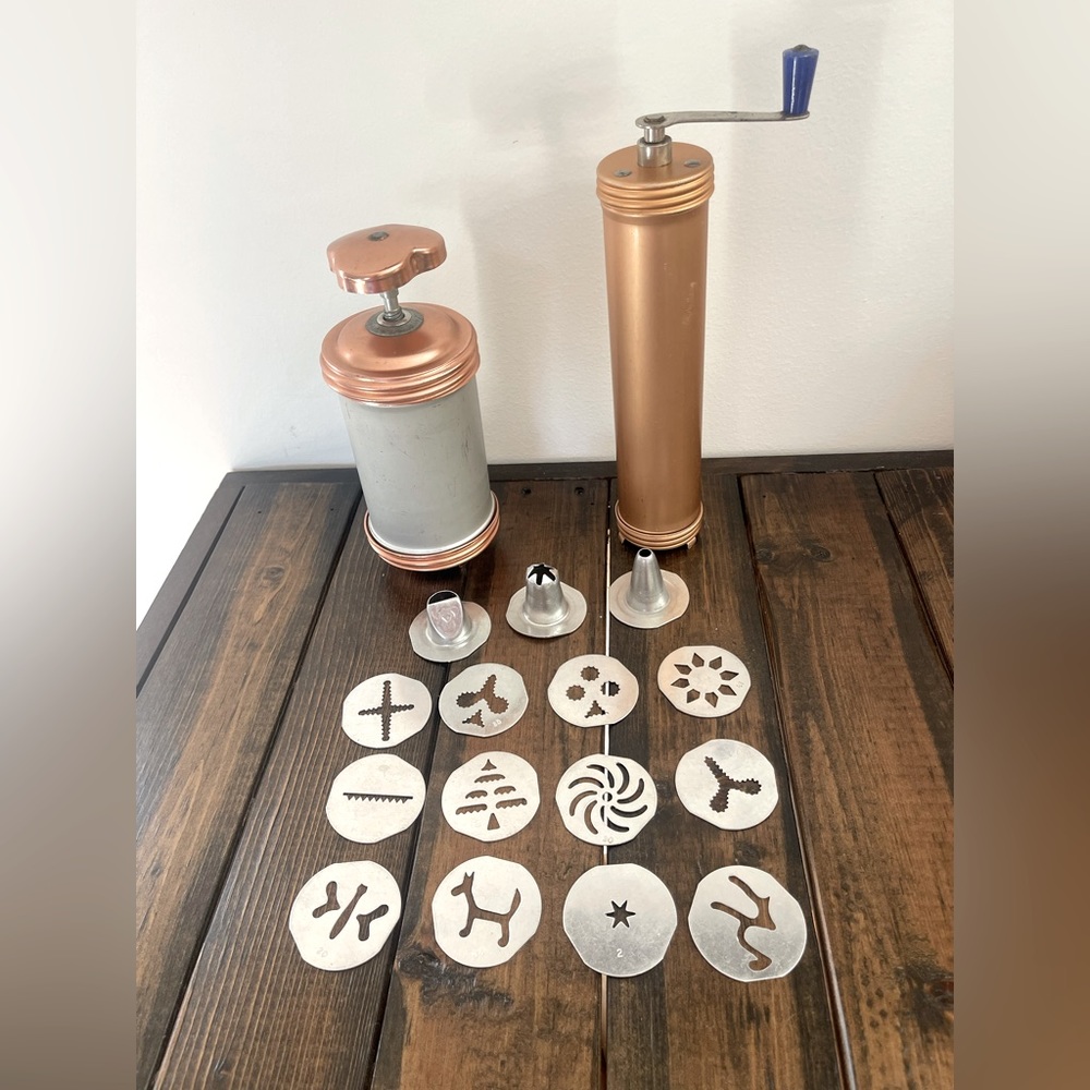Vintage Mirro Copper Cookie Presses